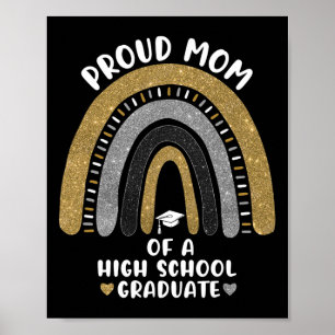 Poster Fier Maman D'Un Lycée Diplômé Rainbow