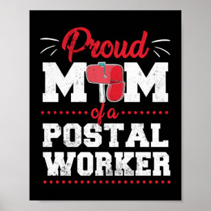 Poster Fier Maman D'Un Vote Par La Poste D'Un Travailleur