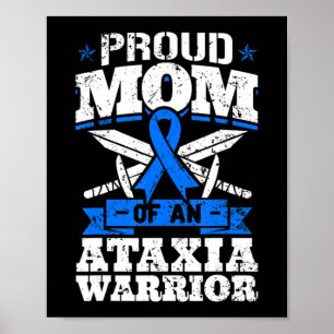 Poster Fier Maman D'Une Ataxie Guerrier Sensibilisation R