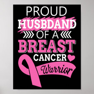 Poster Fier Mari D'Un Guerrier Du Cancer Du Sein Soutien