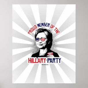 Poster Fier membre du parti Hillary
