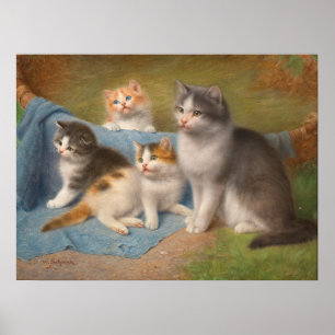 Poster Fier Mère Chat Wilhelm Schwar Art