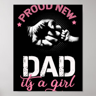 Poster Fier Nouveau Papa C'est Une Fille Promu Papa Tee G