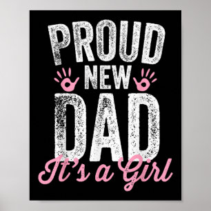 Poster Fier Nouveau Père C'est une fille Cadeaux Père à ê