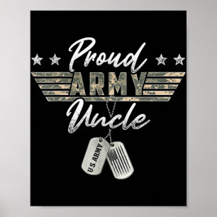 Poster Fier oncle de l'armée américaine vétéran militaire