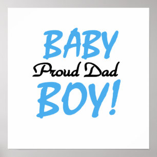 Poster Fier papa bébé cadeaux de garçon