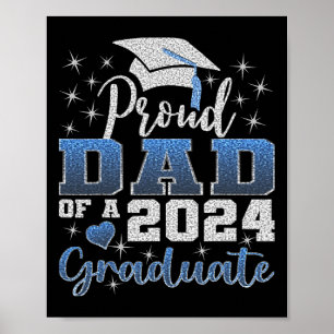 Poster Fier Papa De 2024 Diplômé Awesome Family College