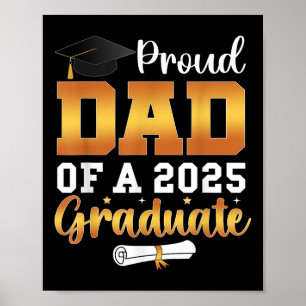 Poster Fier Papa D'Un 2025 Graduate Senior Cl De 2025 Gra