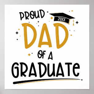 Poster Fier papa d'un diplômé