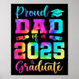 Poster Fier Papa D'Un Diplômé De 2025 Chemise Papa