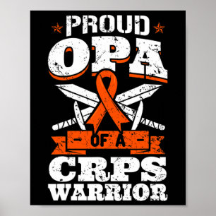 Poster Fier Papa D'un Guerrier Crps Ruban De Sensibilisat