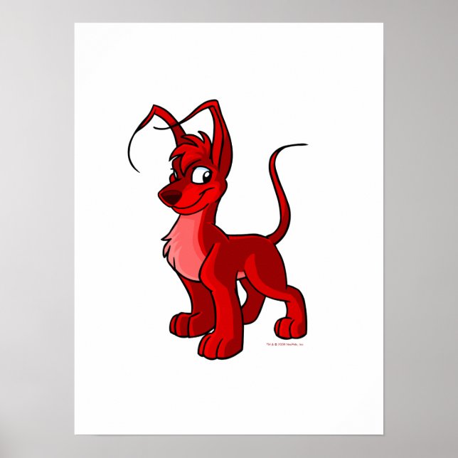Poster Fier rouge Gelert (Devant)