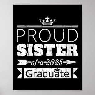 Poster Fier Soeur D'Une Frère Diplômée De 2025, Femme Sis
