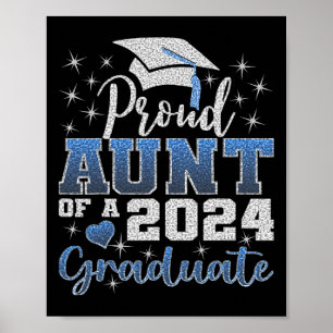 Poster Fier Tante De 2024 Diplômé Awesome Family College