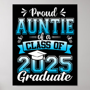 Poster Fier Tante D'Un Cl De 2025 Diplômé S