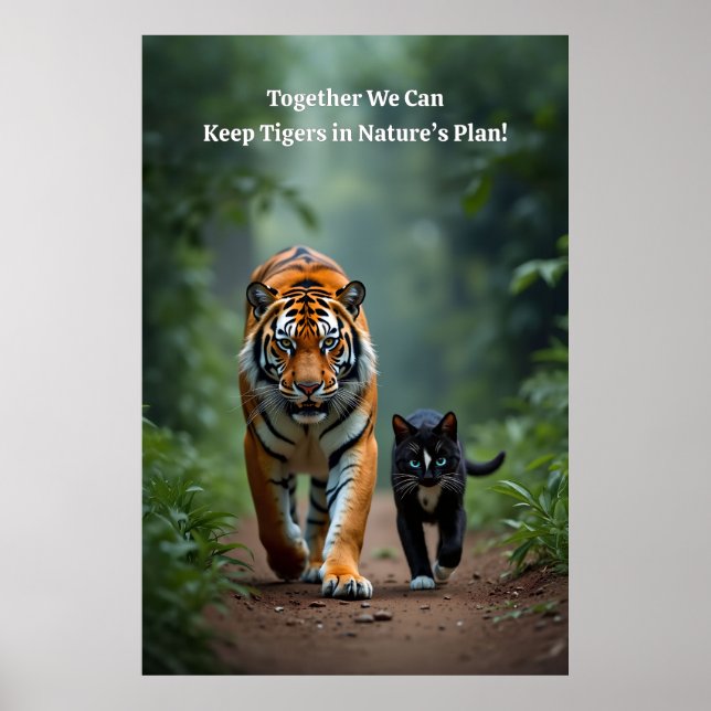 Poster Fierce Feline amis dans le sondage (Devant)