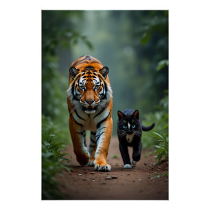 Poster Fierce Feline amis dans le sondage