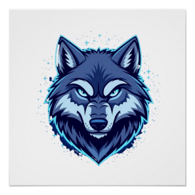 Poster Fierce Wolf – Symbol of Strength and Freedom (Devant)