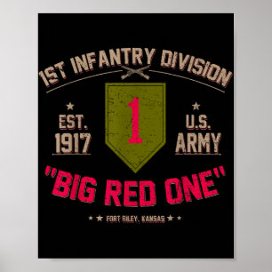 Poster Fière 1ère division d'infanterie US Vétérinaire Bi