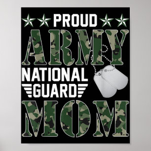 Poster Fière Armée Garde nationale Maman Famille militair