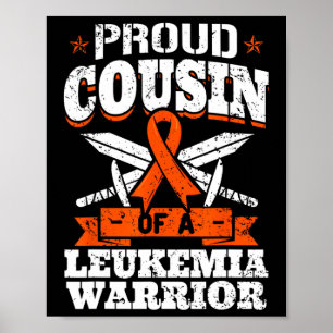 Poster Fière Cousin D'Un Guerrier De Leucémie Cuz Sensibi