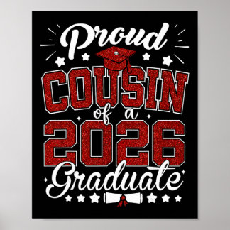 Poster Fière cousine d'un diplômé senior 2026 2026