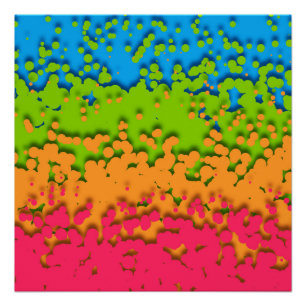 Poster Fière de Groovy Rétro Bubbly Trippy Funky Panroman