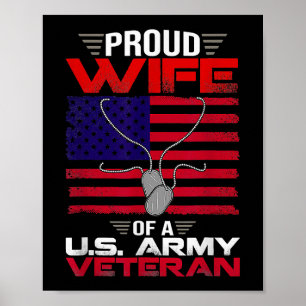 Poster Fière Épouse D'Un Vétéran De L'Armée Américaine Vé