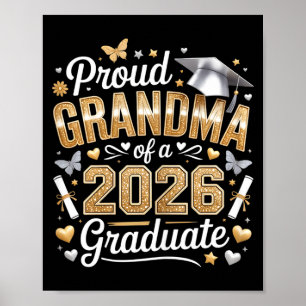 Poster Fière grand-mère d'une promotion de diplômés 2026