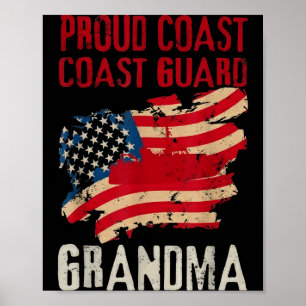 Poster Fière grand-mère garde-côte Design de survivante m