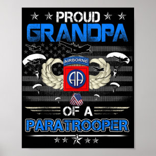Poster Fière Grand-Père D'Un 82E Parachutisme Aérien De L