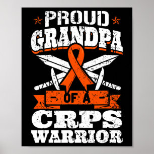 Poster Fière Grand-Père D'Un Guerrier du SPRC Sensibilisa