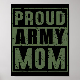 Poster Fière maman de l'armée Mères vétérans militaires a