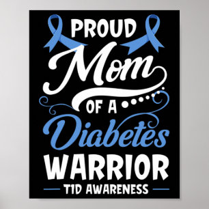 Poster Fière Maman D'Un Guerrier Du Diabète T1D Type De S