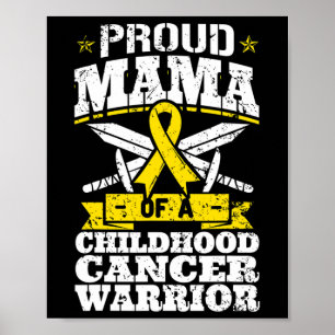 Poster Fière Maman D'Une Lutte Contre Le Cancer De L'Enfa