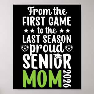 Poster Fière mère de senior de soccer 2026 Soccer Senior