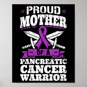 Poster Fière Mère D'Un Guerrier Du Cancer Pancréatique