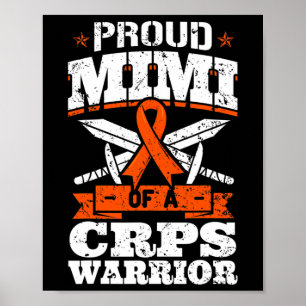 Poster Fière Mimi d'un guerrier Crps Ruban de sensibilisa