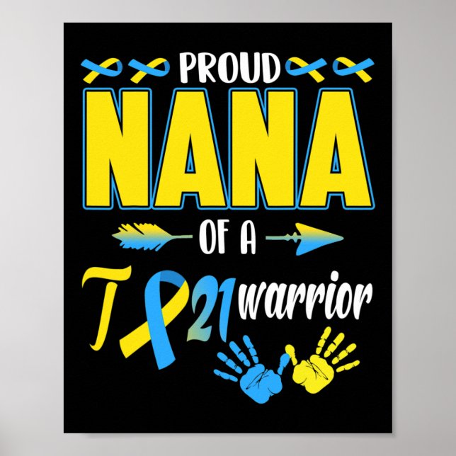 Poster Fière Nana Du T21 : Sensibilisation Au Syndrome De (Devant)