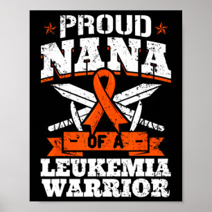 Poster Fière Nana D'Une Leucémie Guerrière Grande Sensibi