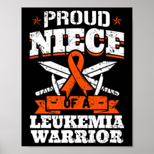 Poster Fière Nièce D'Une Leucémie Guerrier Sensibilisatio