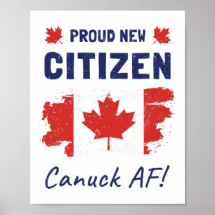 Poster Fière nouvelle citoyenne canadienne, cérémonie de 