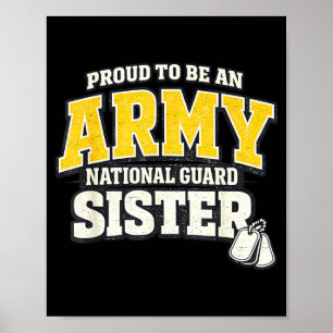 Poster Fière sœur de la Garde nationale de l'armée Famill