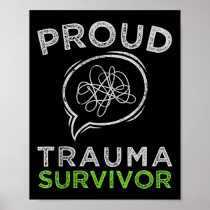 Poster Fière Trauma Survivant Trauma Thérapie Santé menta