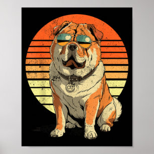 Poster Fiers amateurs de chow chow cool hommes femmes vin