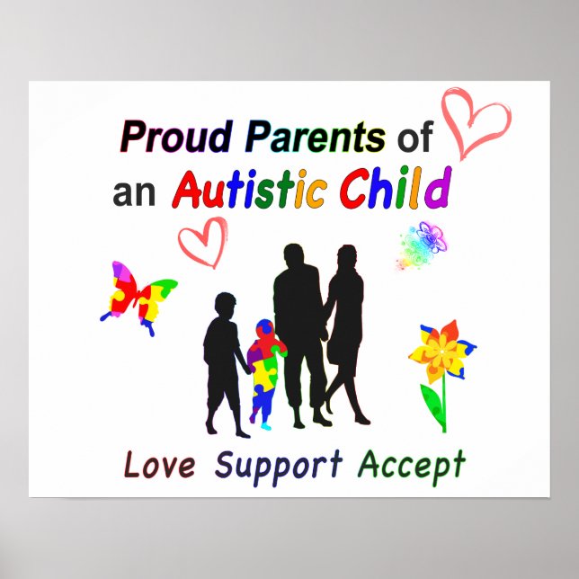 Poster Fiers parents autistes (Devant)