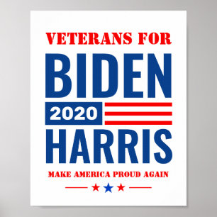 Poster Fiers vétérans de la campagne Biden Harris 2020