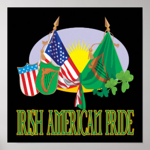 Poster Fierté américaine irlandaise