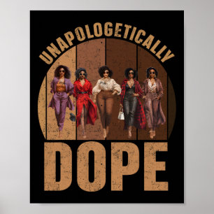 Poster Fierté de drogue noir sans excuses Afro Histo noir