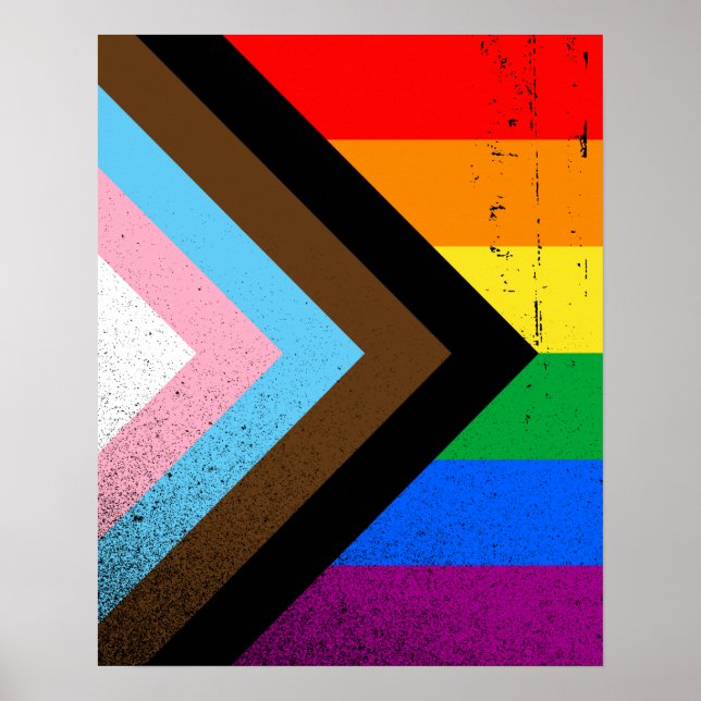Poster Fierté de progrès LGBTQ+ (Devant)